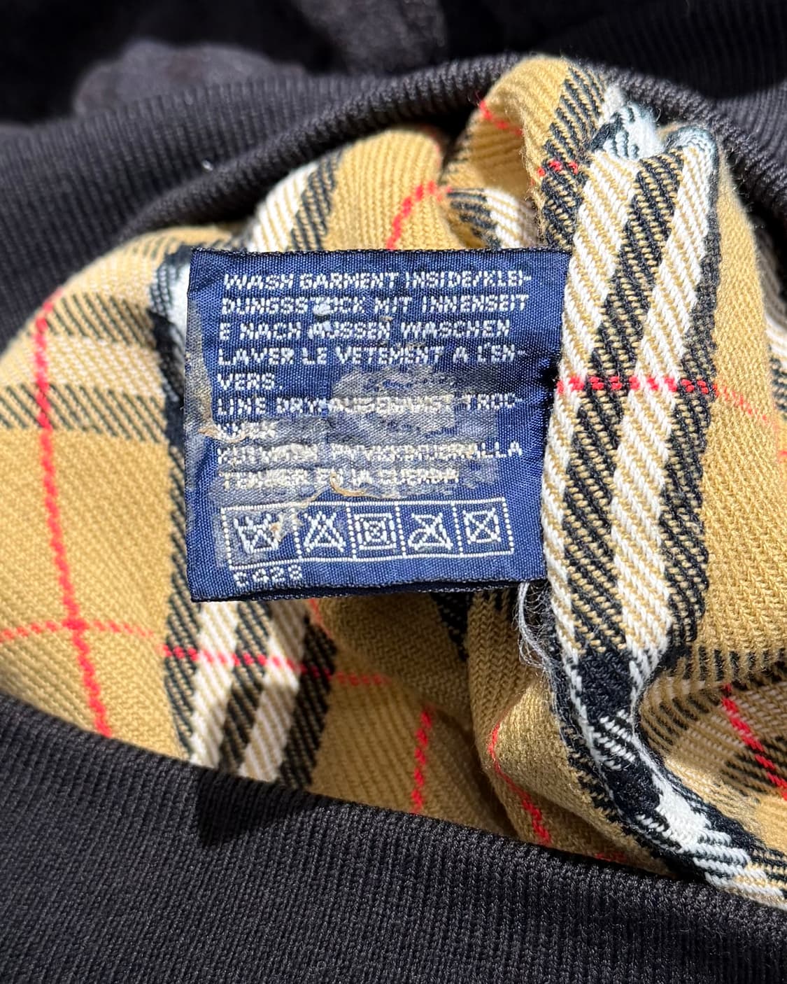 버버리 다크브라운 90s 크레스트 로고 블루종 자켓 상품이미지10