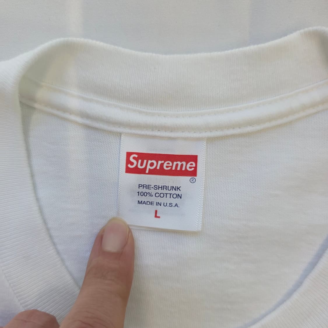 [L]슈프림 터널 티셔츠 화이트 상품이미지2
