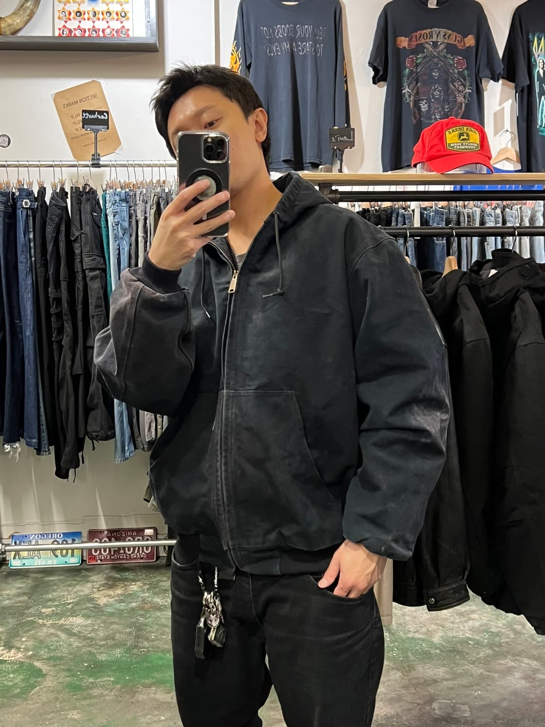 [L] 칼하트 J131 액티브 자켓 써멀 라이닝 캔버스 후드 집업 상품이미지4