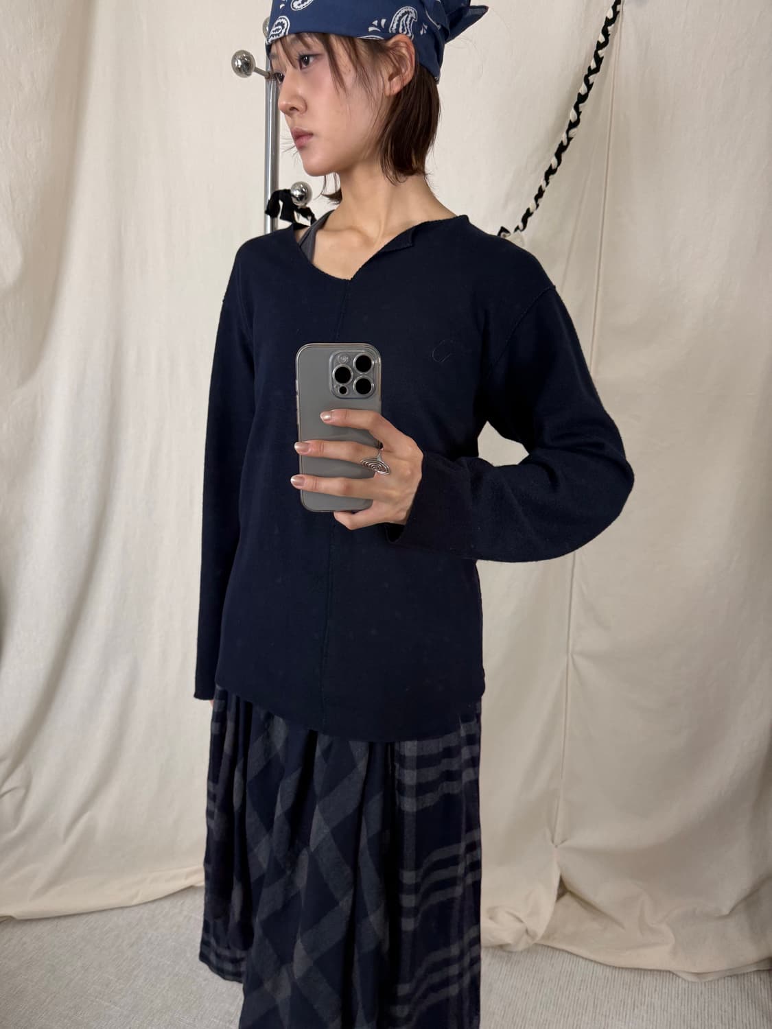 Comme des Garcons 비대칭 절개 니트 탑 상품이미지2