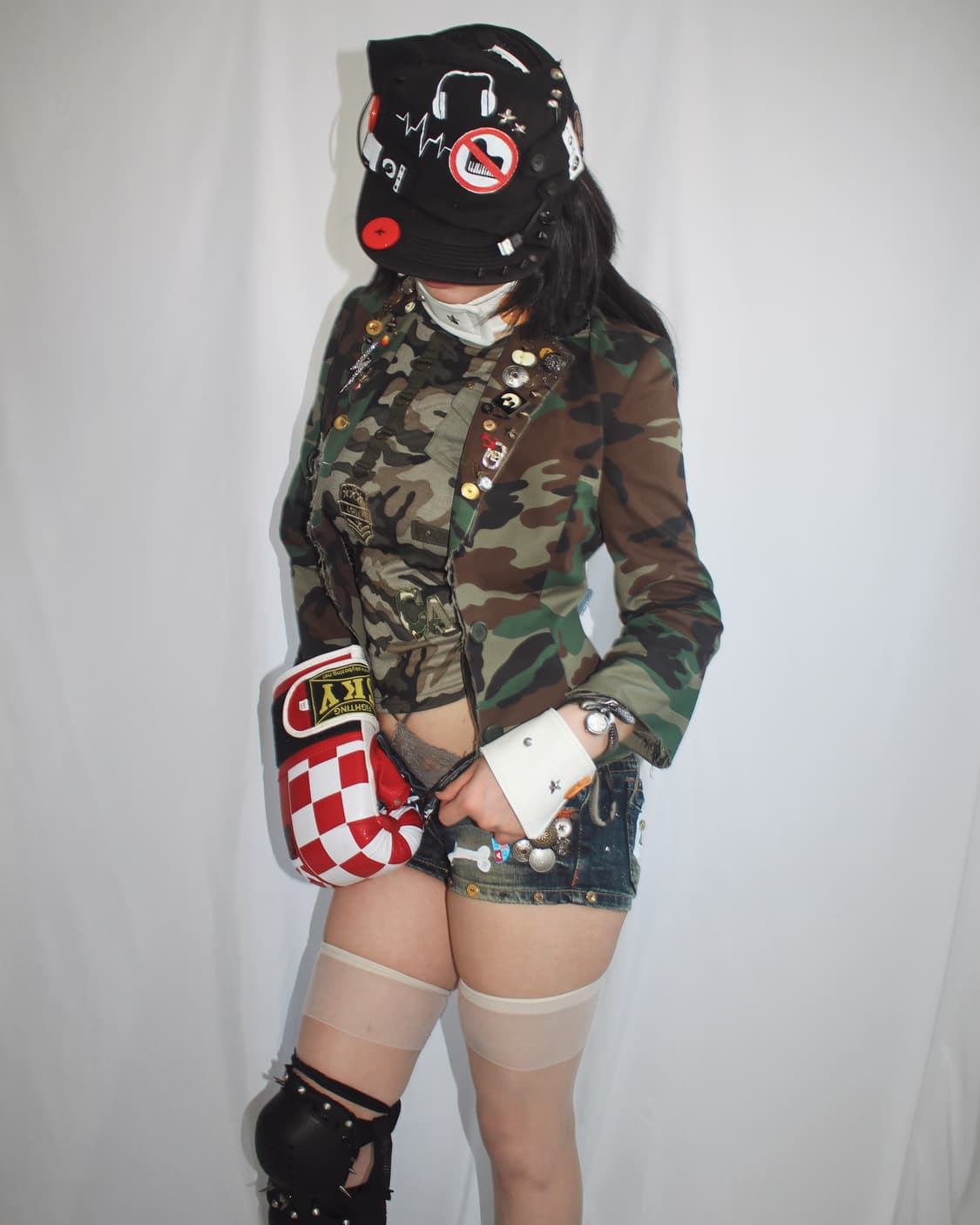Distressed camo antique charm mix jacket 상품이미지7