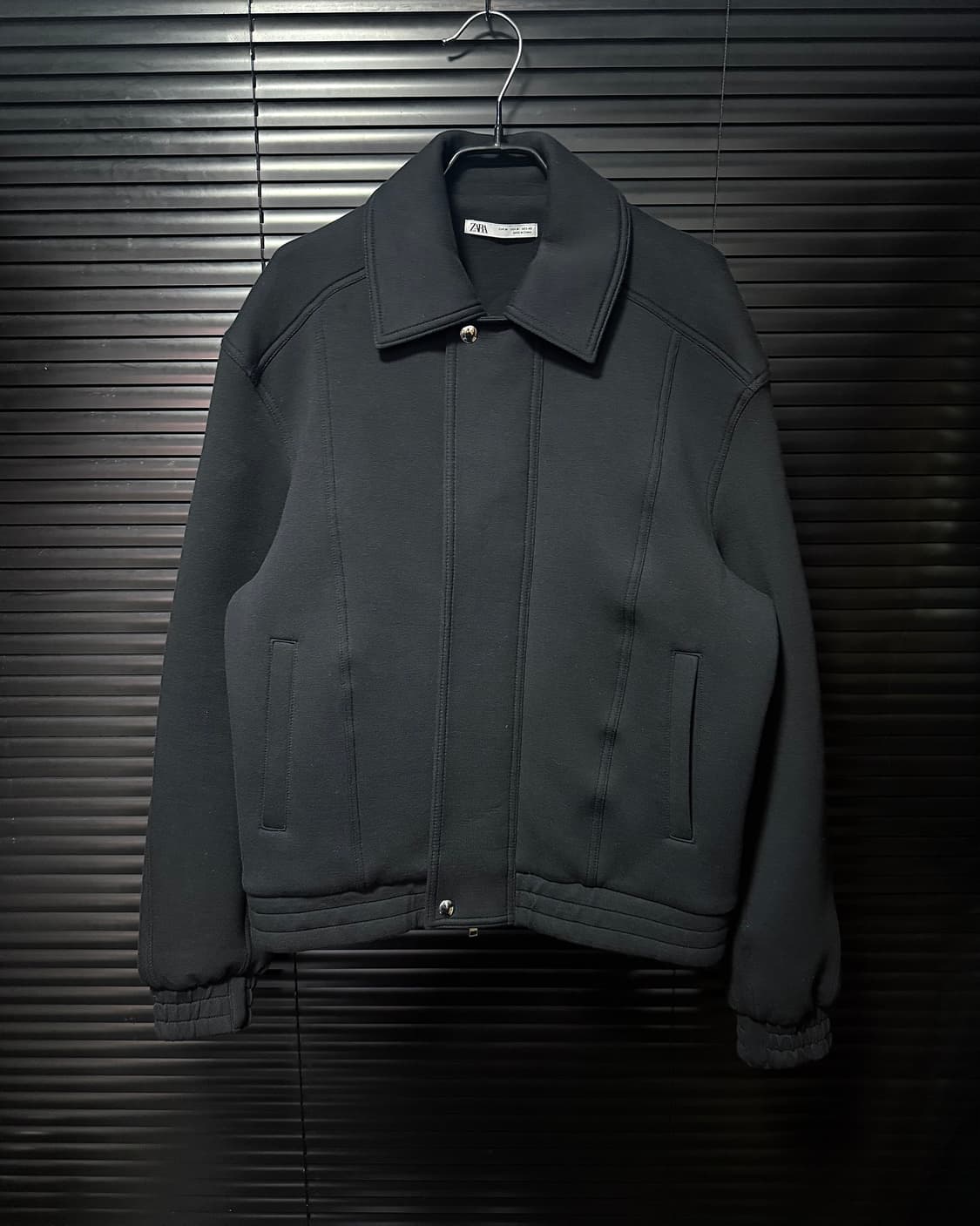 자라 네이비 남색 봄버 블루종 집업 카라 투웨이 M 95 미니멀 점퍼 상품이미지2