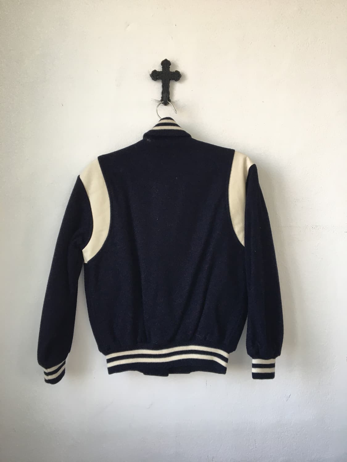 Leather layered woolen jacket 상품이미지3