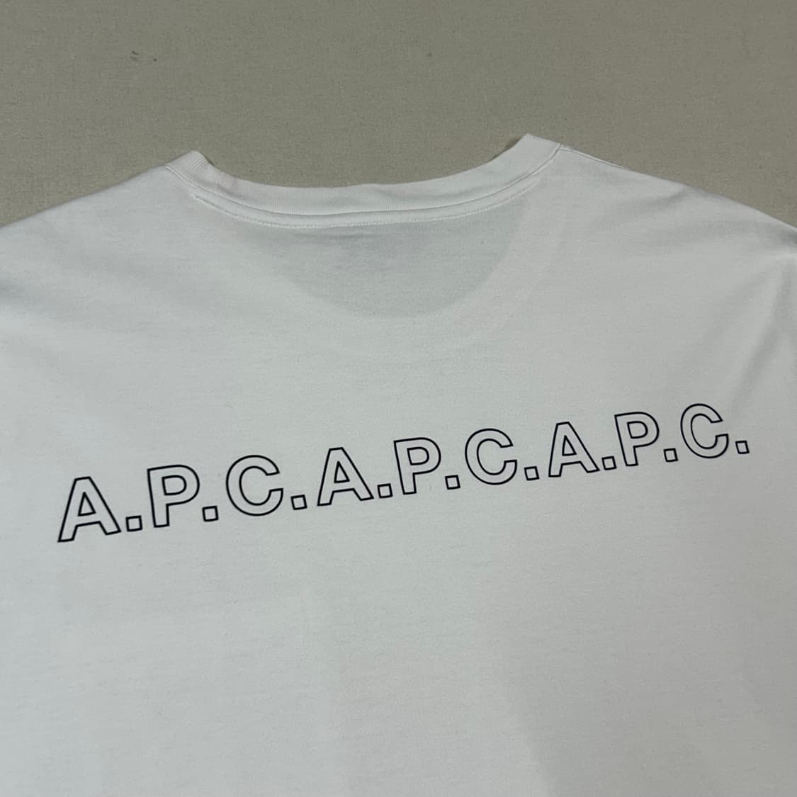 XXL) 아페쎄 A.P.C. 화이트 포켓 반팔 티셔츠 상품이미지6
