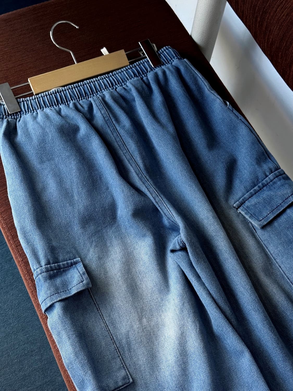Utility design denim easy cargo pants 상품이미지10