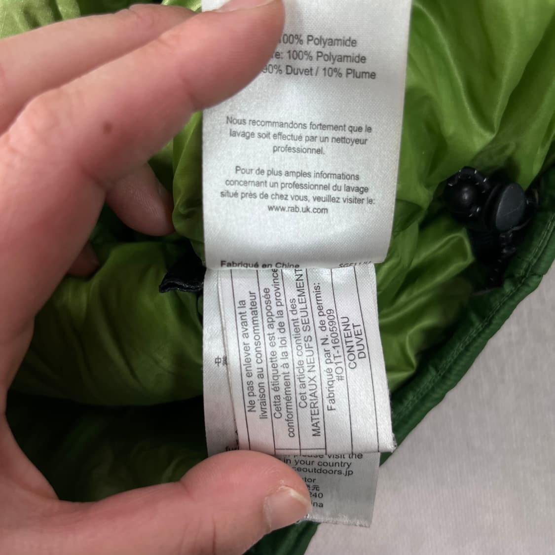 95 RAB 랩 구스 경량 패딩 상품이미지8