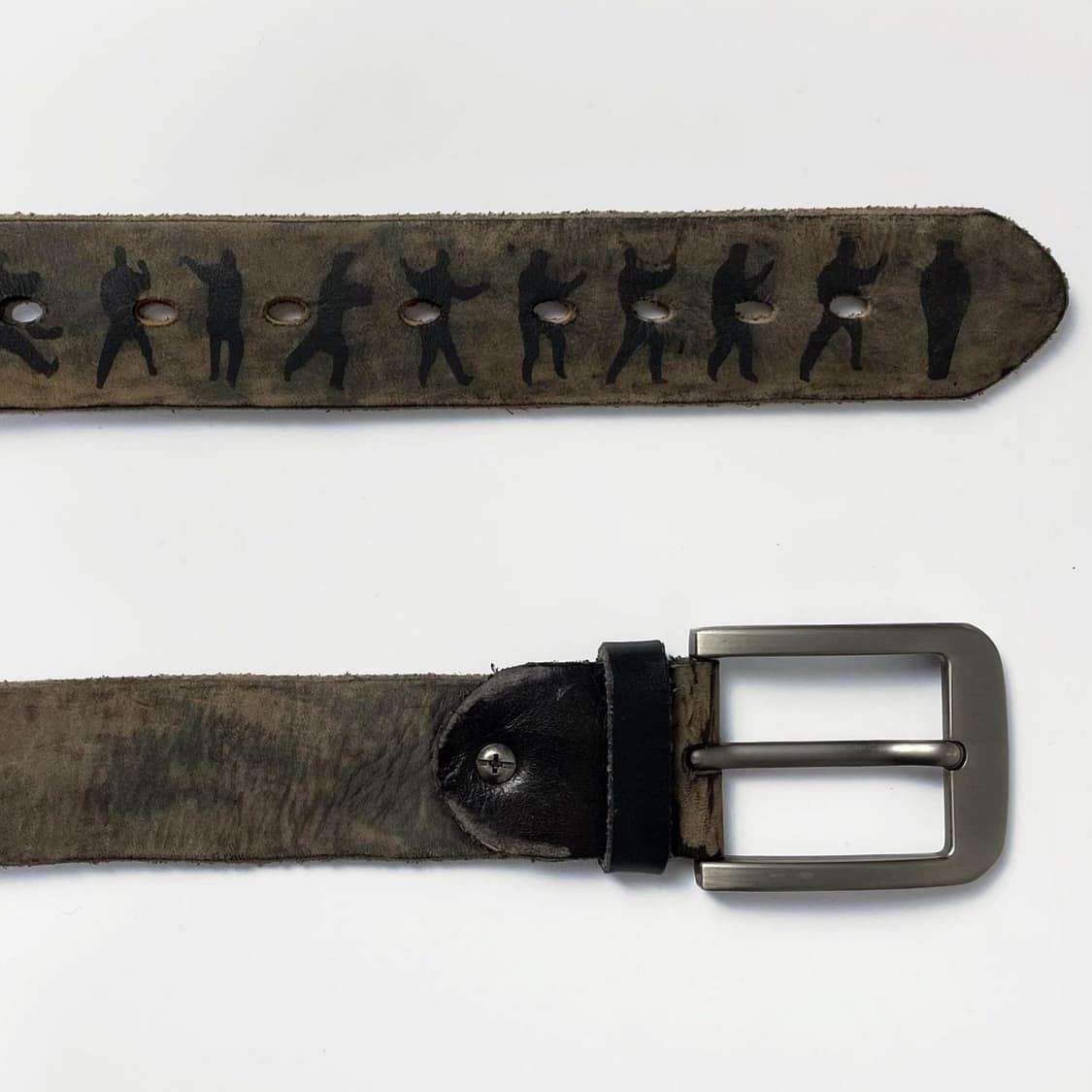 VINTAGE distressed wash graphic belt 상품이미지3