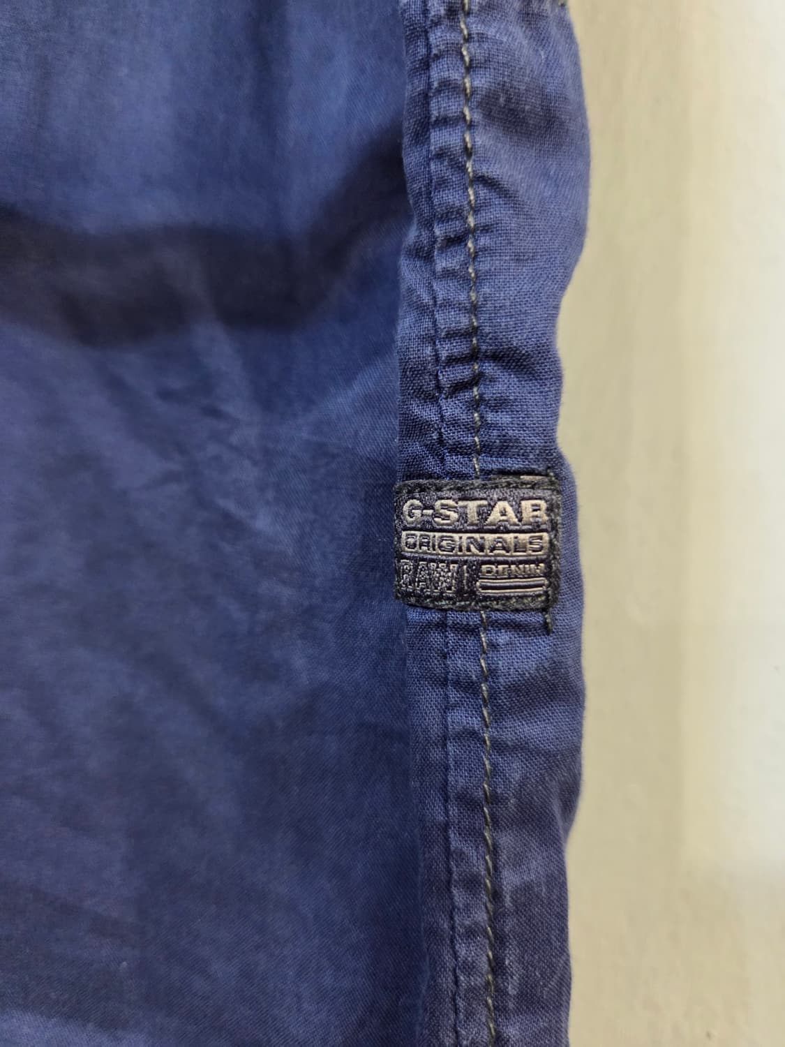 G-Star RAW 남성용 블루 민소매 셔츠(S) 상품이미지3
