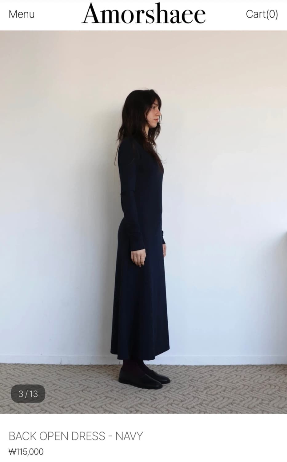 Amorshaee back open dress 새상품 택O 상품이미지7