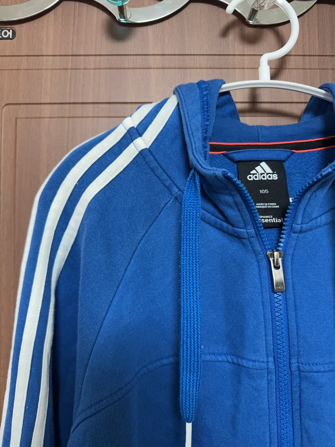 아디다스 빈티지 서브컬쳐 아노깔 삼선 블루 후드집업 상품이미지2