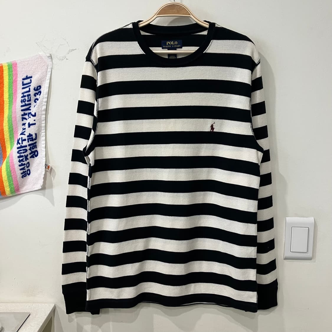 69 폴로 스트라이프 와플 롱슬리브 상품이미지1