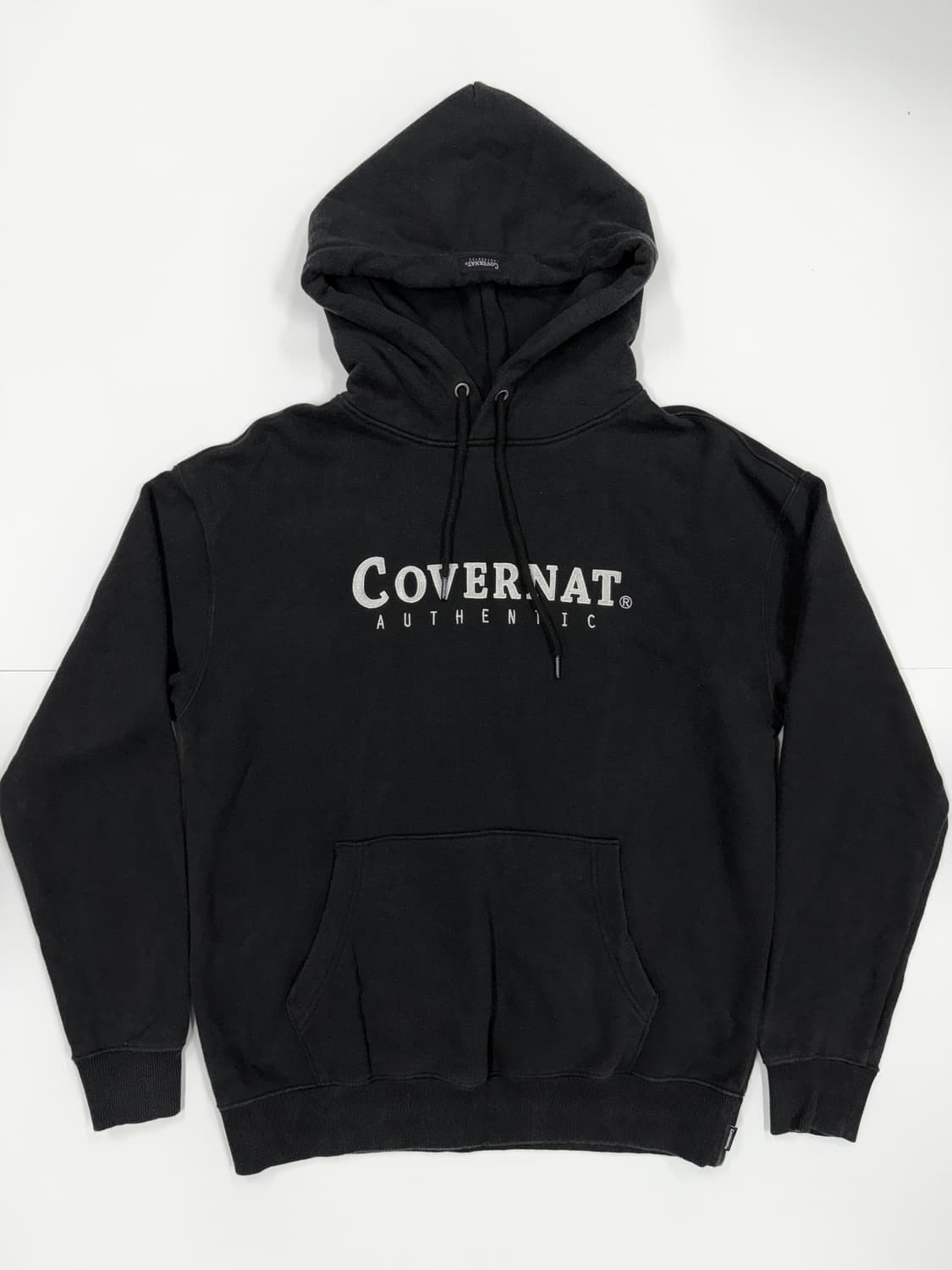 커버낫 오버핏 블랙 후드티 상품이미지1