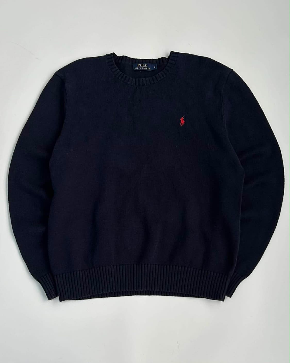 [L] 폴로 랄프로렌 네이비 코튼 니트 스웨터 상품이미지1