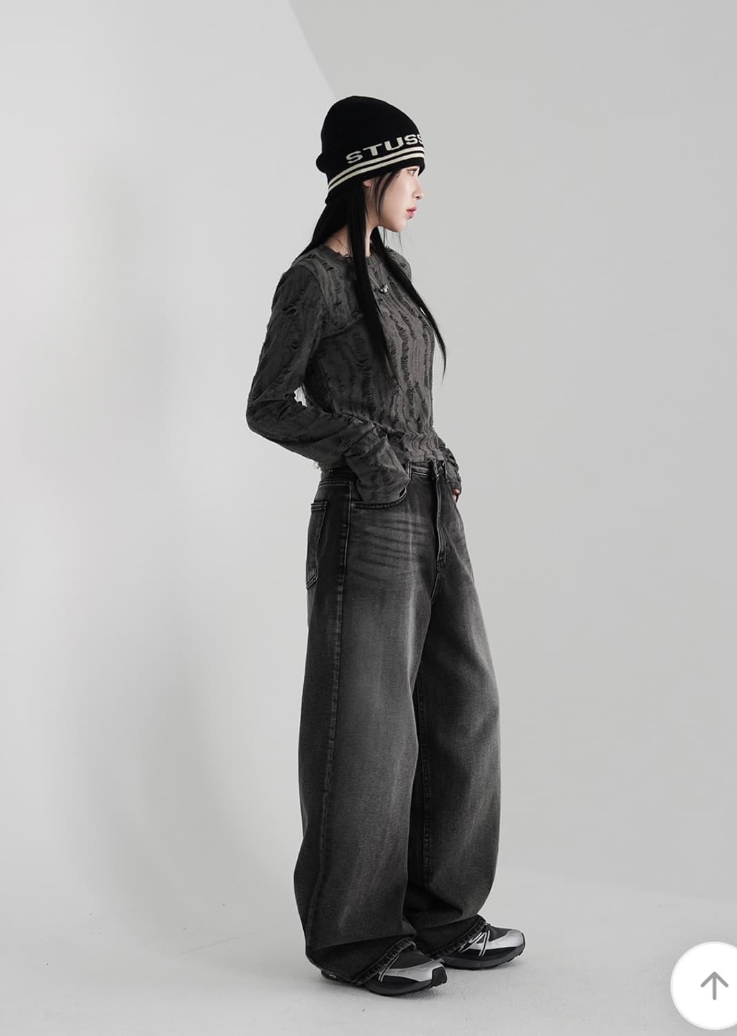 바이너리원 데릭 데미지 티셔츠_그레이 상품이미지4