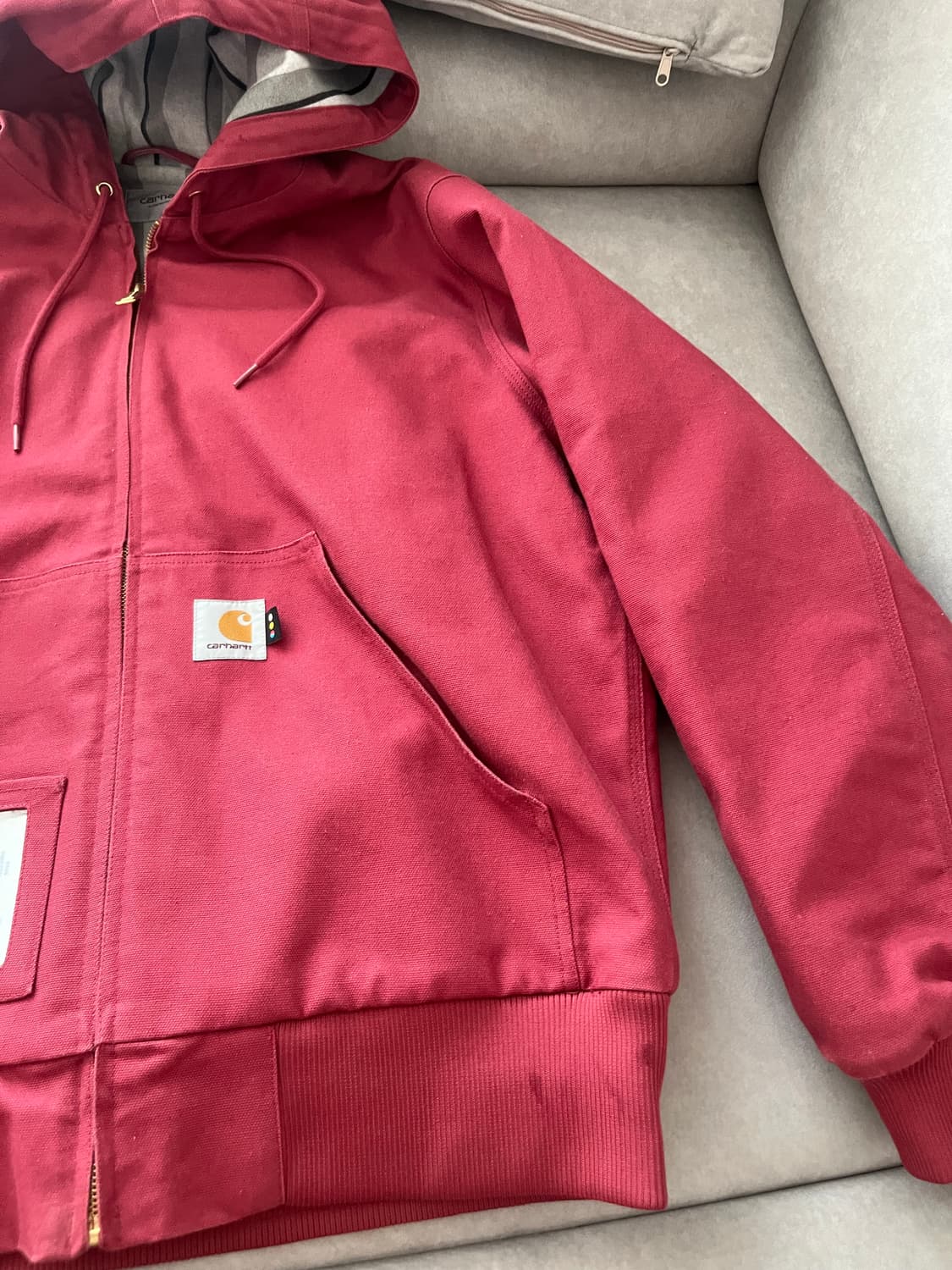 칼하트x아이앱 스튜디오 og 액티브 자켓 어스레드 컬러 상품이미지2