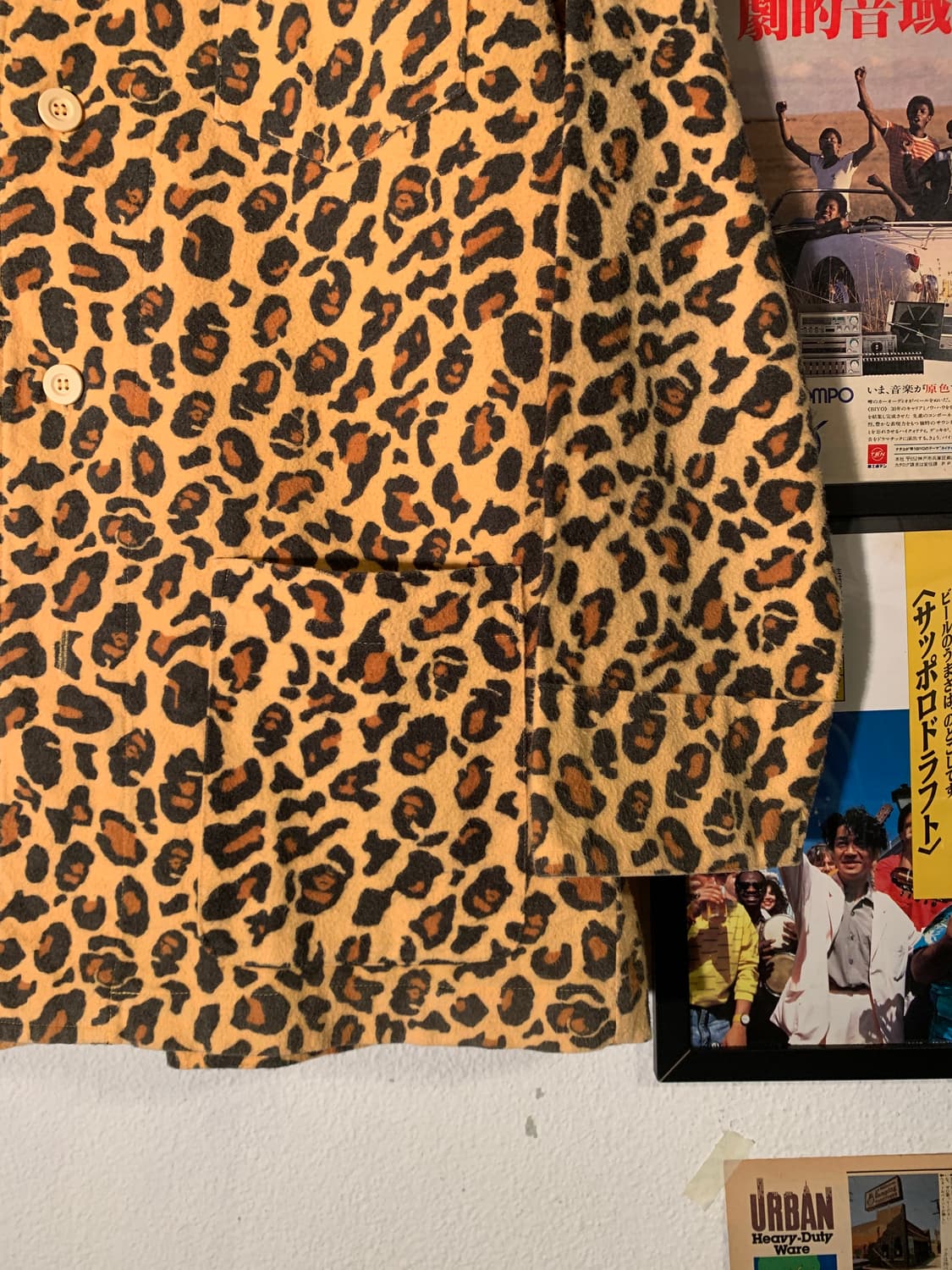 베이프 레오파드 울 셔츠 상품이미지5