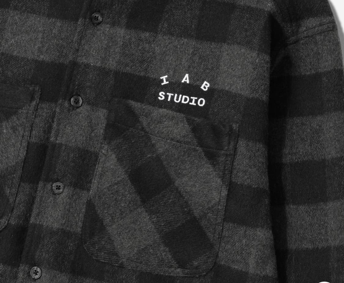 아이앱스튜디오 깅엄체크셔츠 [L] 블랙 화이트 상품이미지3