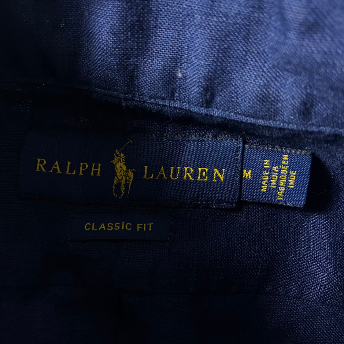 Polo  폴로 랄프로렌 자수 린넨 네이비 화이트포니 셔츠  상품이미지4