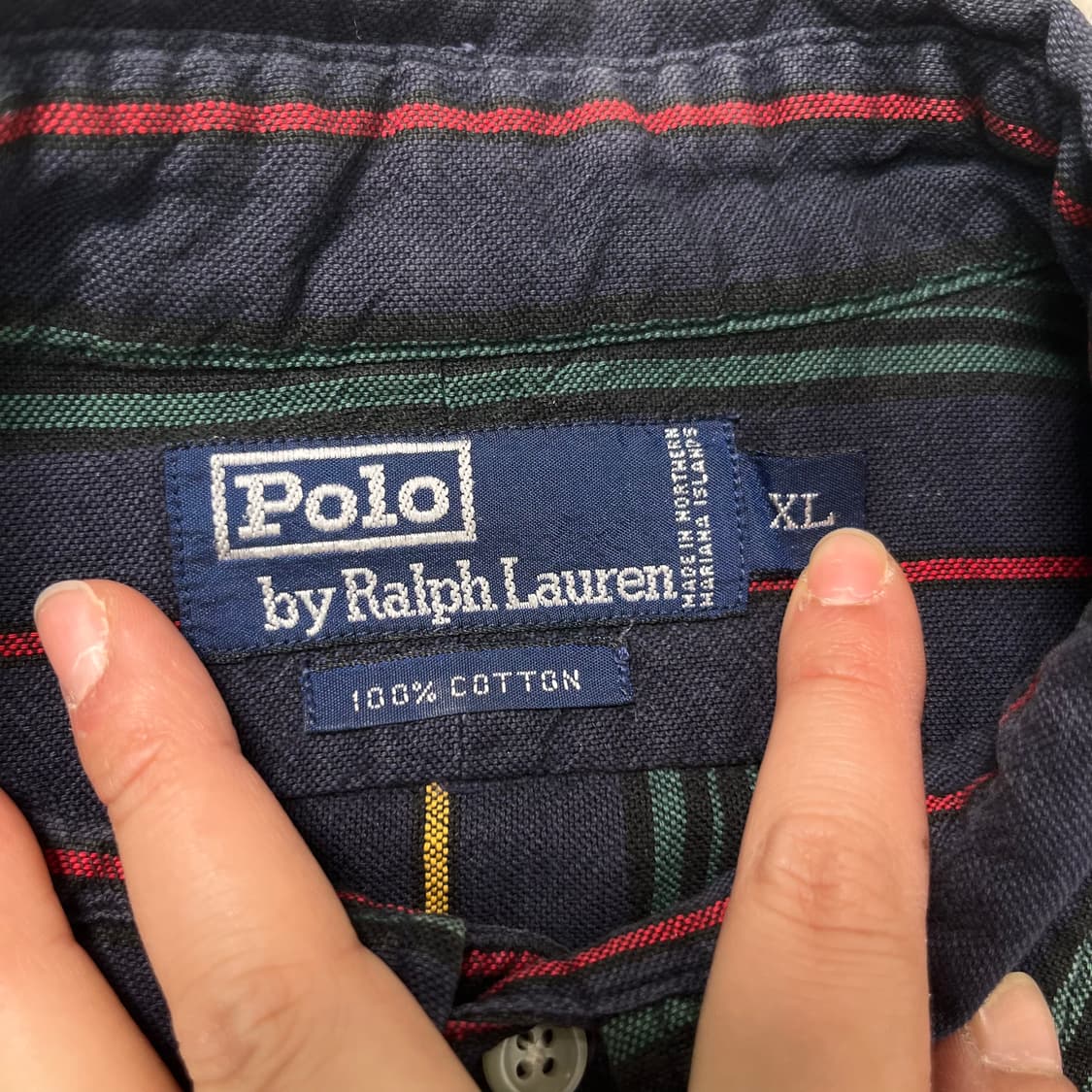 105 폴로 랄프로렌 방패로고 빈티지 스트라이프 셔츠 상품이미지3