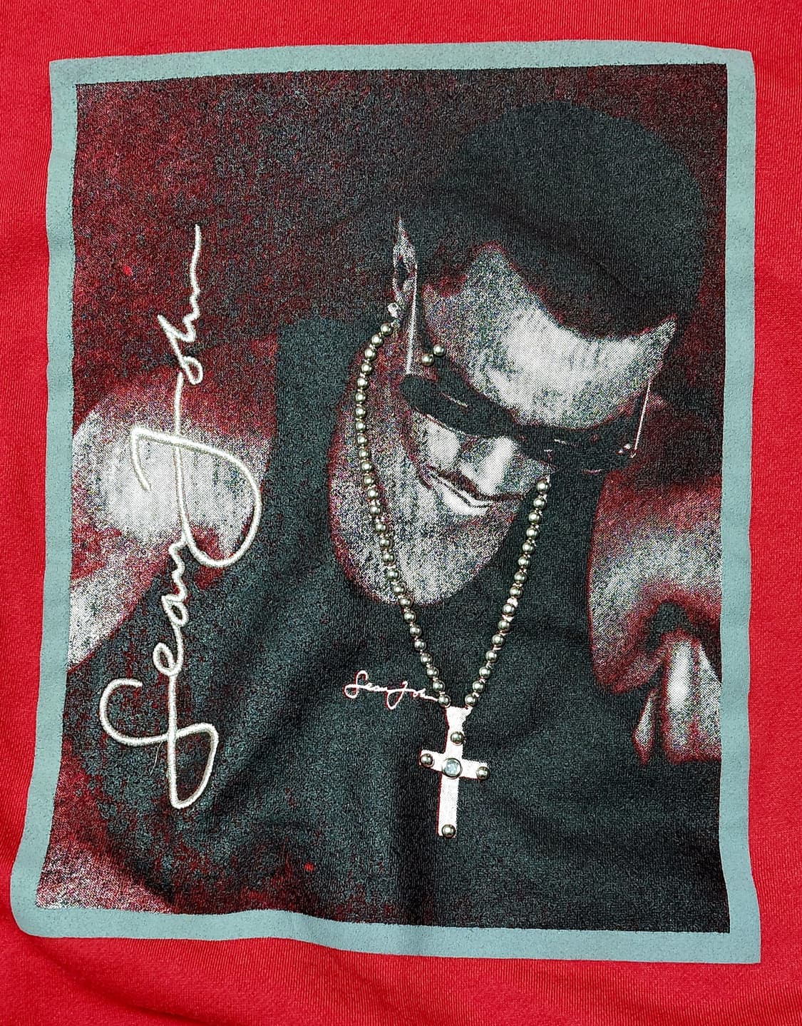 90s 힙합 감성 숀 존 (Sean John) 자수 로고 기모 후드티 상품이미지7