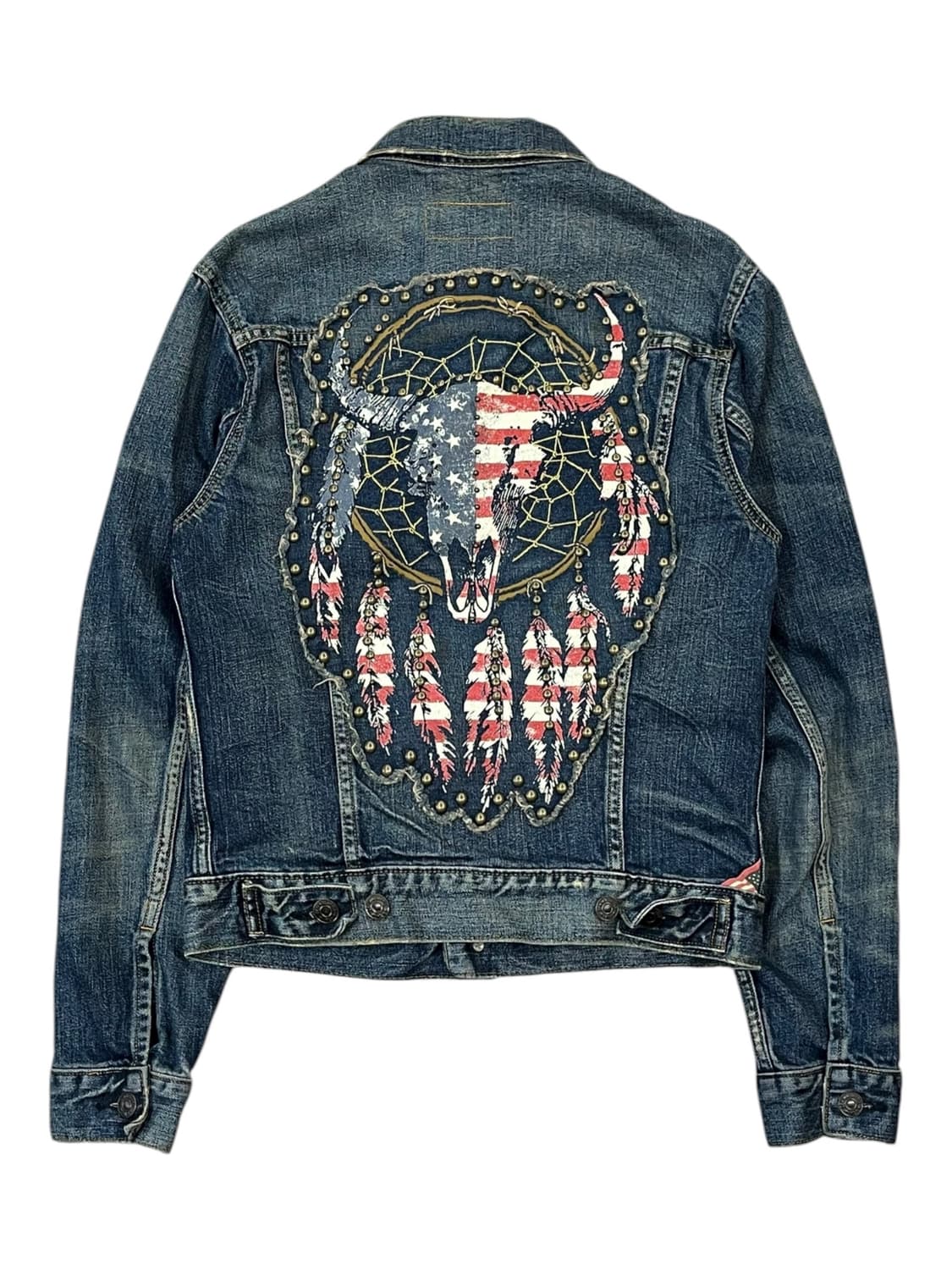 데님앤서플라이 랄프로렌 드림캐쳐 성조기 데님 자켓 XS #csz1878  상품이미지4