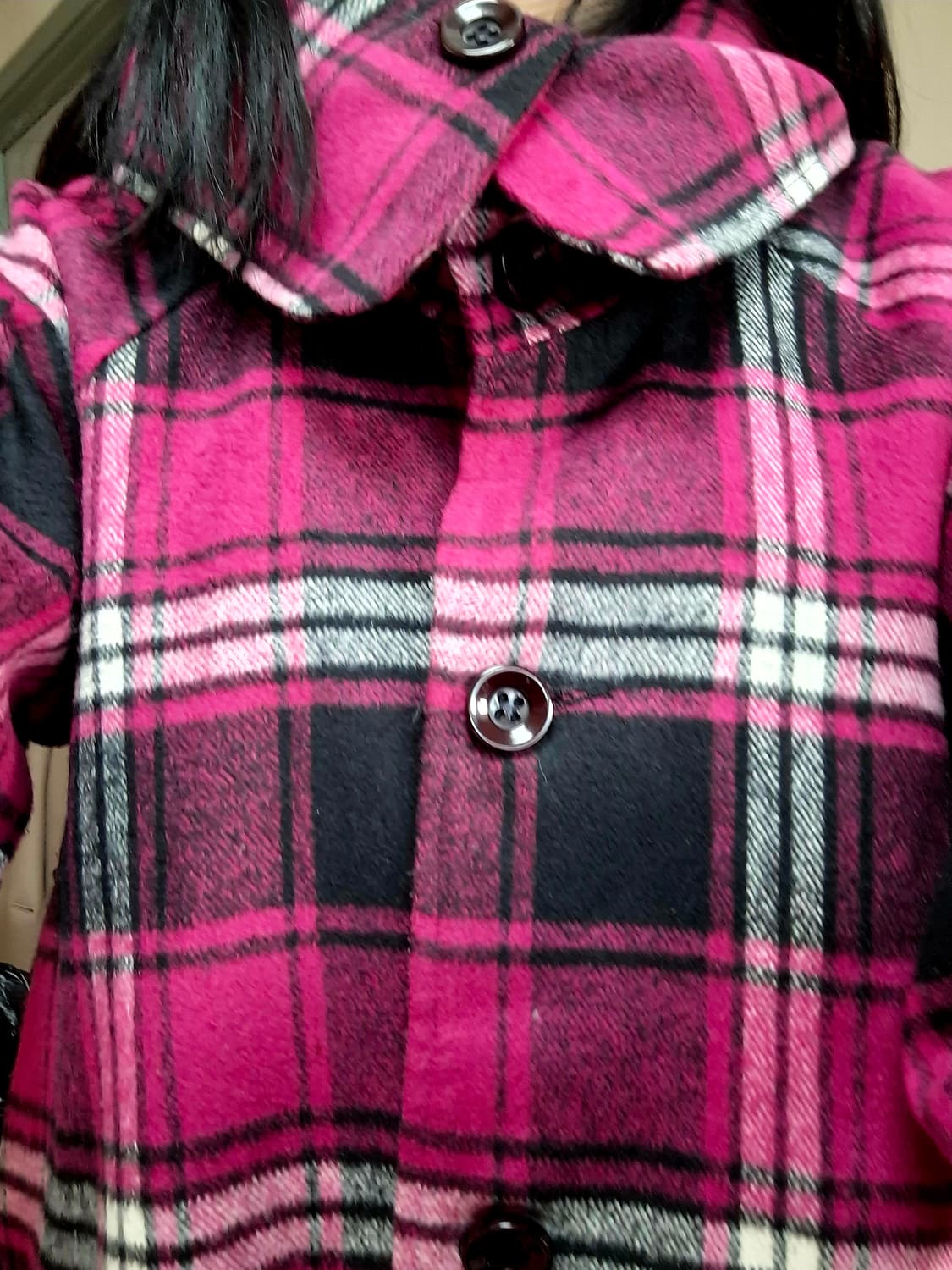 일본빈티지 귀여운 체크코트 상품이미지7