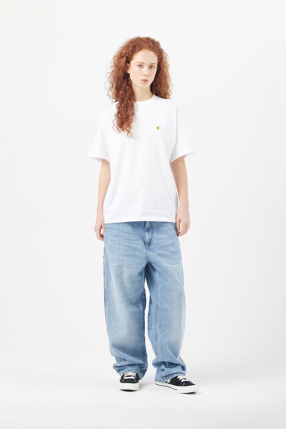 칼하트 여성 브랜든 싱글 니 팬츠 카마노 블루 버스트 워시드 상품이미지1