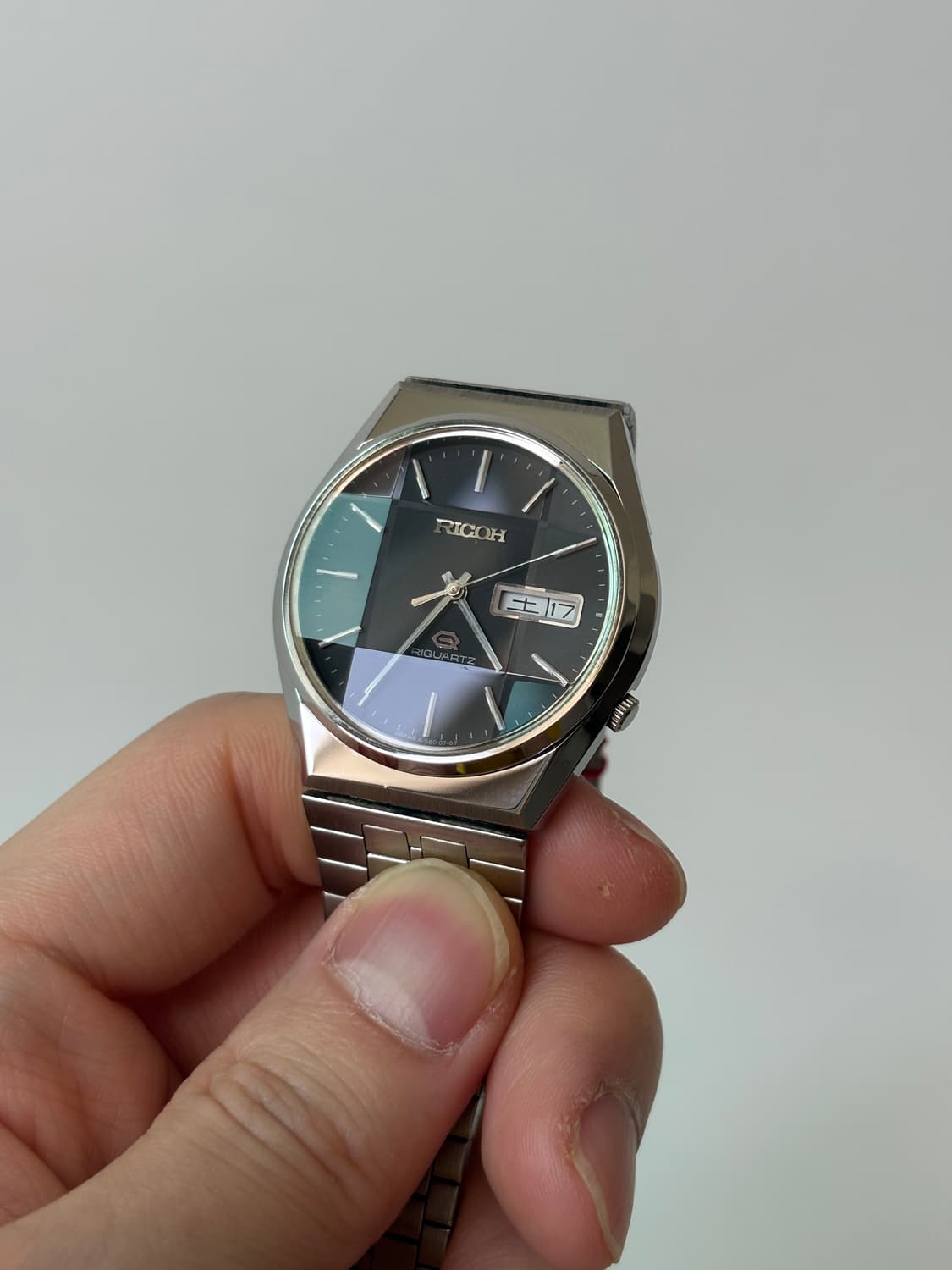 1980s Black Dial Silver Riquartz 상품이미지2