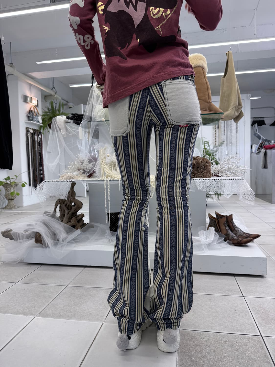 drizzle stripe bootcut jeans 상품이미지5