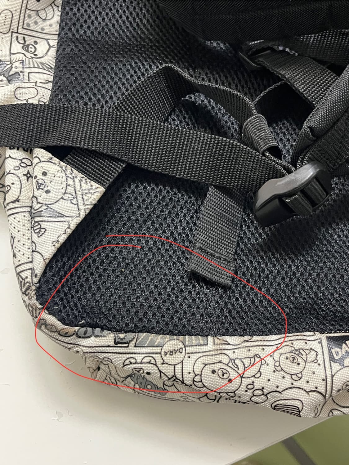 리락쿠마 카툰 백팩 ⛄️ 화이트 상품이미지5