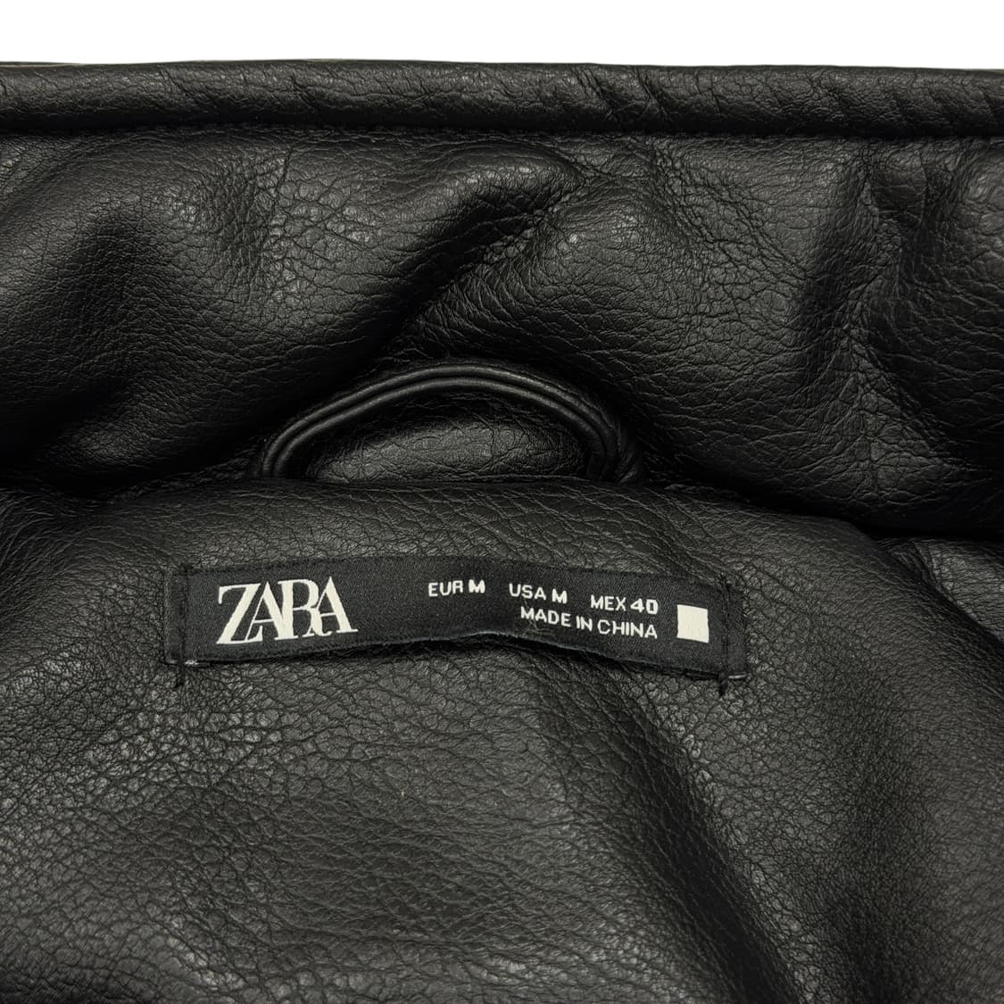 ZARA 자라 테크니컬 레더 자켓 점퍼 블랙 M 상품이미지3