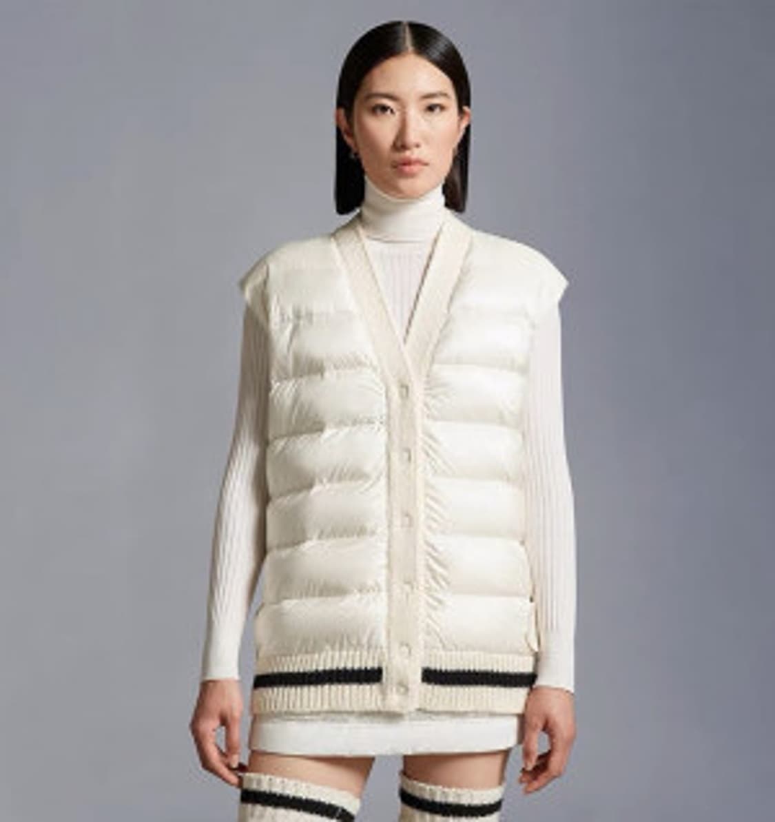 (새거급) 몽클레어 니트 패딩 조끼 L 몽클레어 여성 조끼 패딩 L 상품이미지10