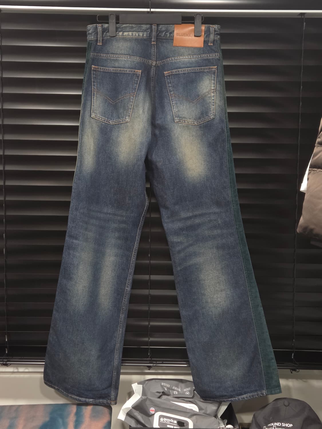 블루마블 벨벳 트리밍 부츠컷 데님 30 상품이미지6