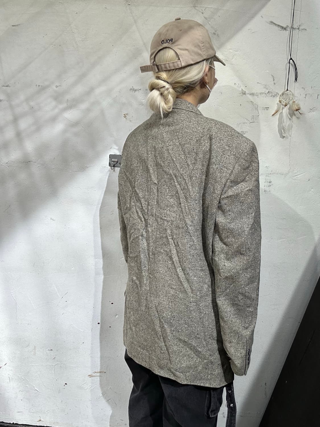 빈티지 그레이 오버핏 코트 상품이미지3