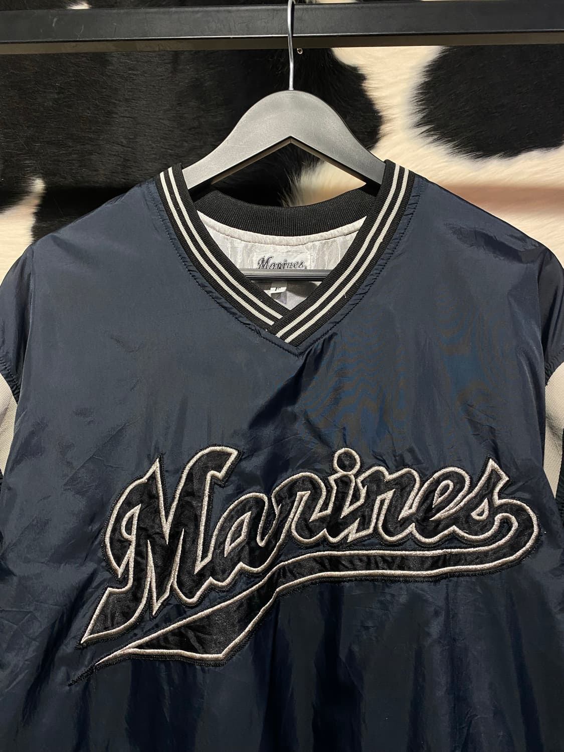 NPB Marines 올드스쿨 로고 자수 반팔 웜업 상품이미지2