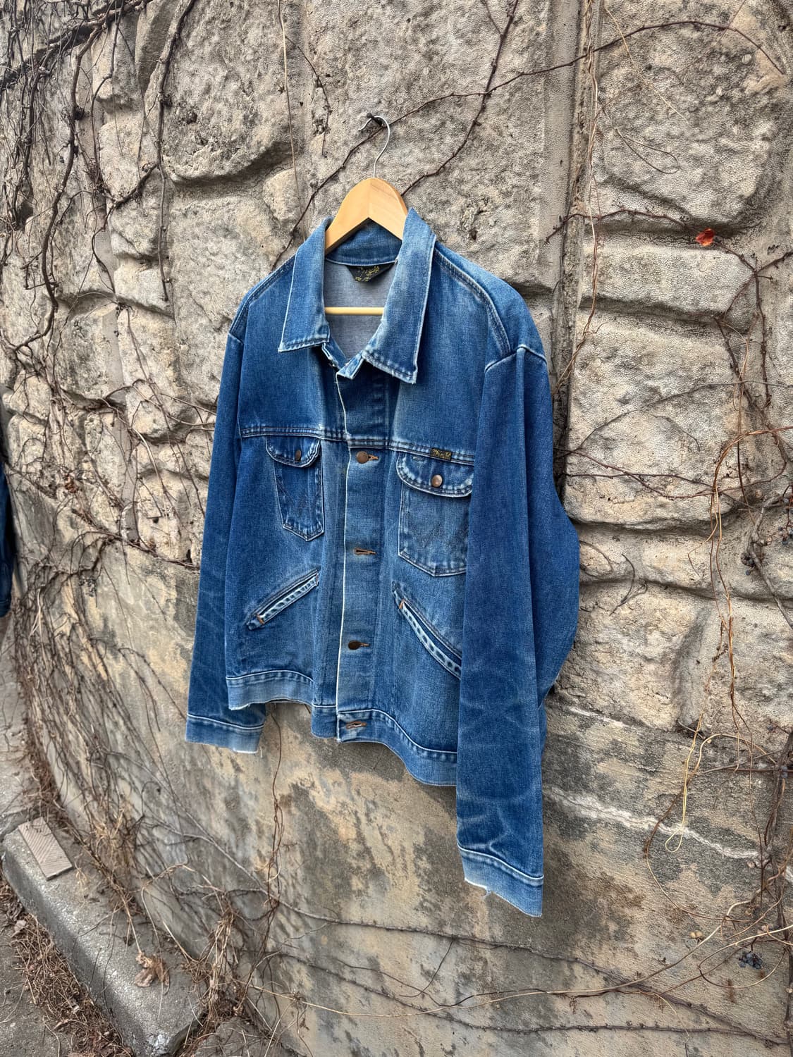 70~80s 랭글러 빈티지 74126nv 웨스턴 데님 트러커 자켓 상품이미지3