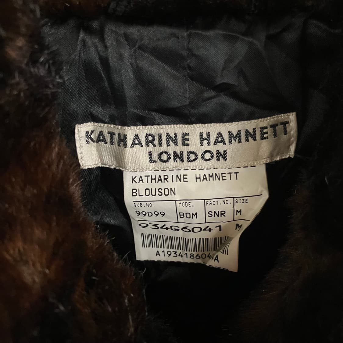 캐서린 햄넷 런던 모피 블루종 퍼자켓 M 상품이미지5