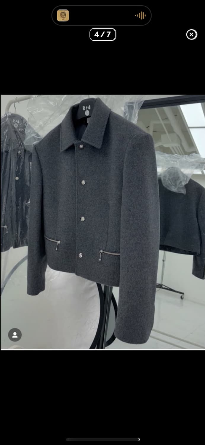 알포/ 캐시미어 - CROP JACKET(그레이) 상품이미지3