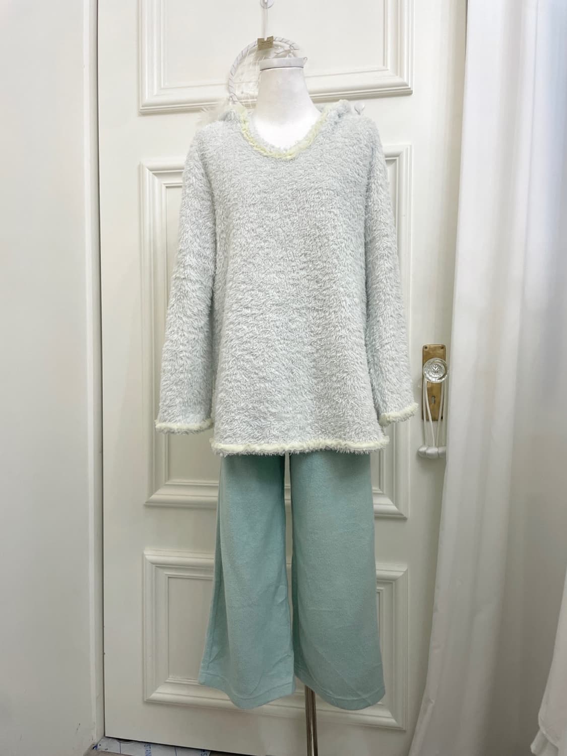 mint lace point hoodie top&basic cozy lo 상품이미지1