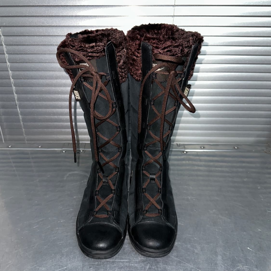 00s 나이키 가죽 & 스웨이드 니하이 부츠 상품이미지3