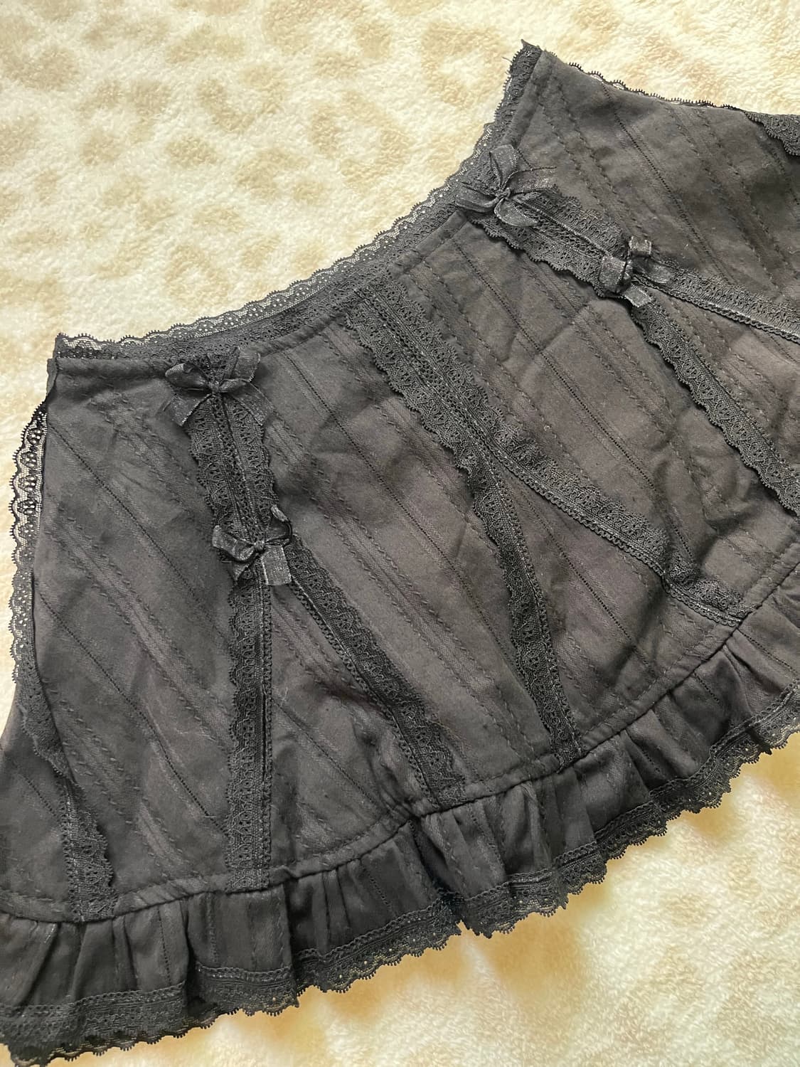 As if calie Black lace short skirt 상품이미지2