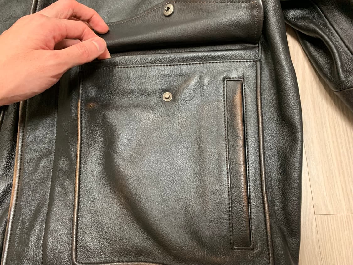 자라 포켓 레더 자켓 소가죽 A-2 자켓 상품이미지8
