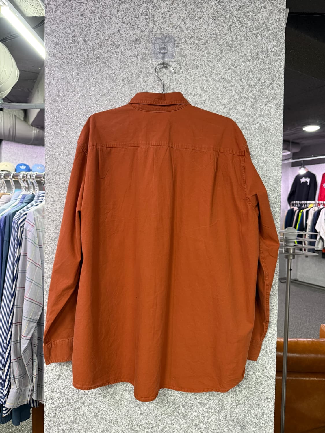 칼하트 빈티지 오렌지 코튼 워크 셔츠 B4699 상품이미지3