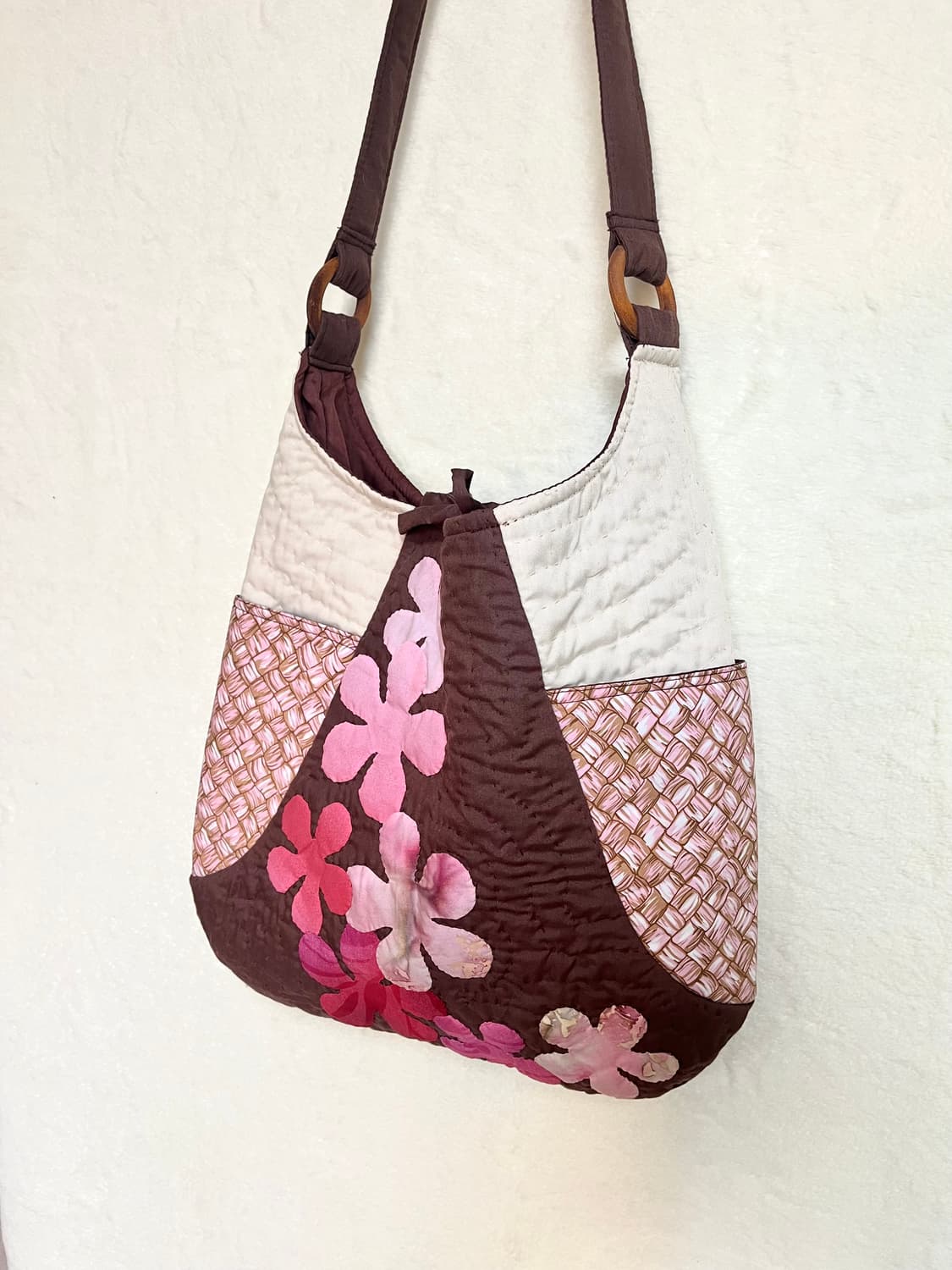 빈티지 핑크 패치 크로스백 상품이미지3