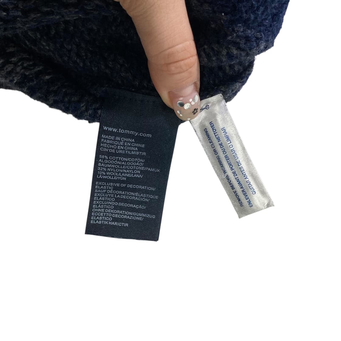 타미힐피거 브이넥 배색 보카시 니트 상품이미지4