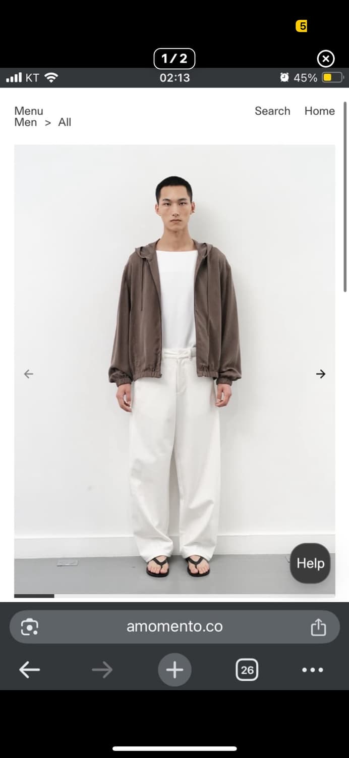 [새상품] 아모멘토 큐프로 후드 집업 (브라운) M사이즈 상품이미지4