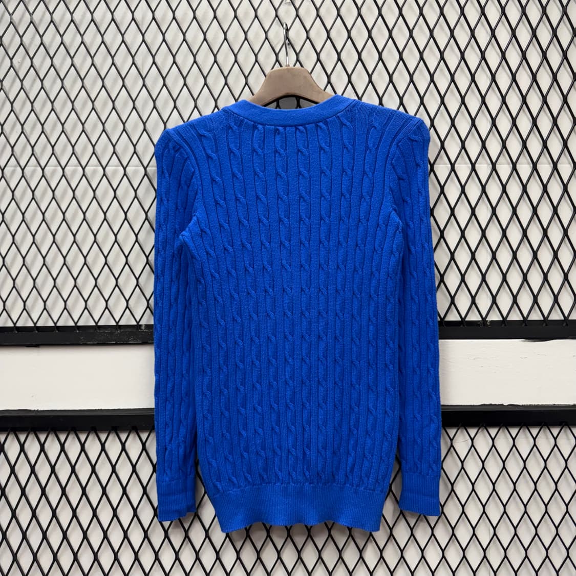 폴로 랄프로렌 케이블 니트 가디건 레드 포니 포인트 블루 상품이미지2