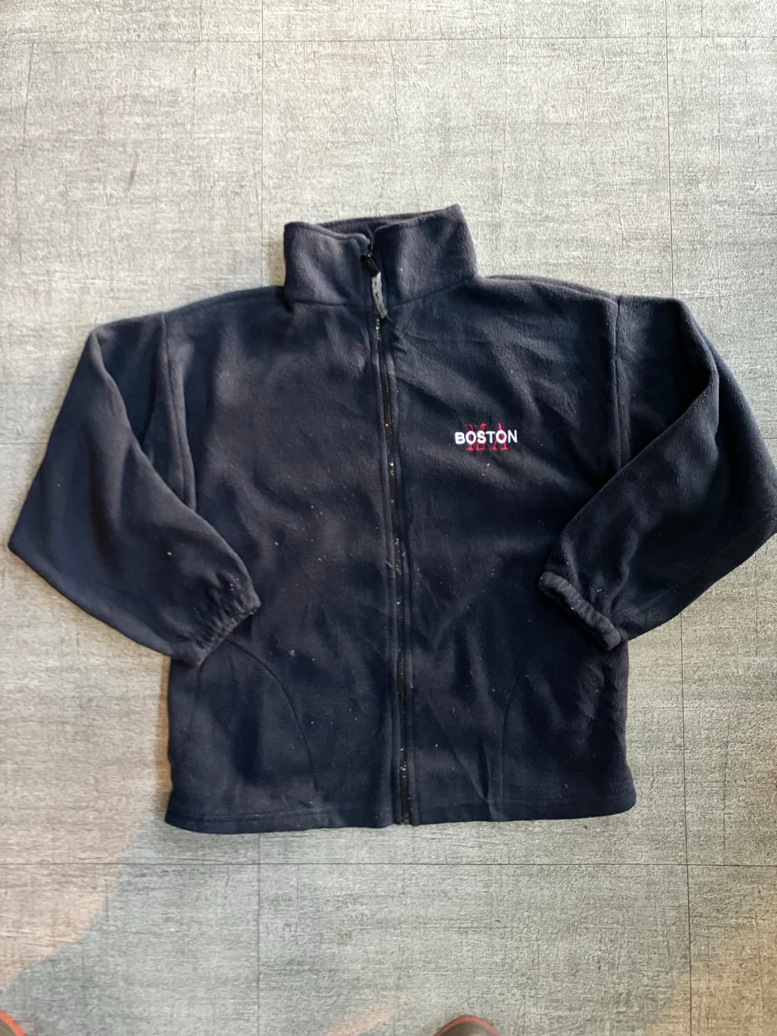 일본빈티지 Boston 올드스쿨아메카지 혁오풍 후리스자켓 상품이미지1