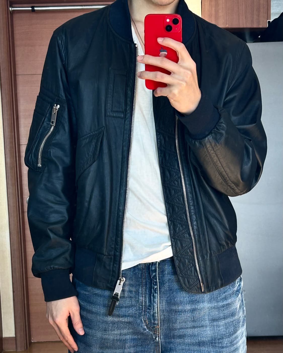 버버리 가죽 봄버 자켓 상품이미지2