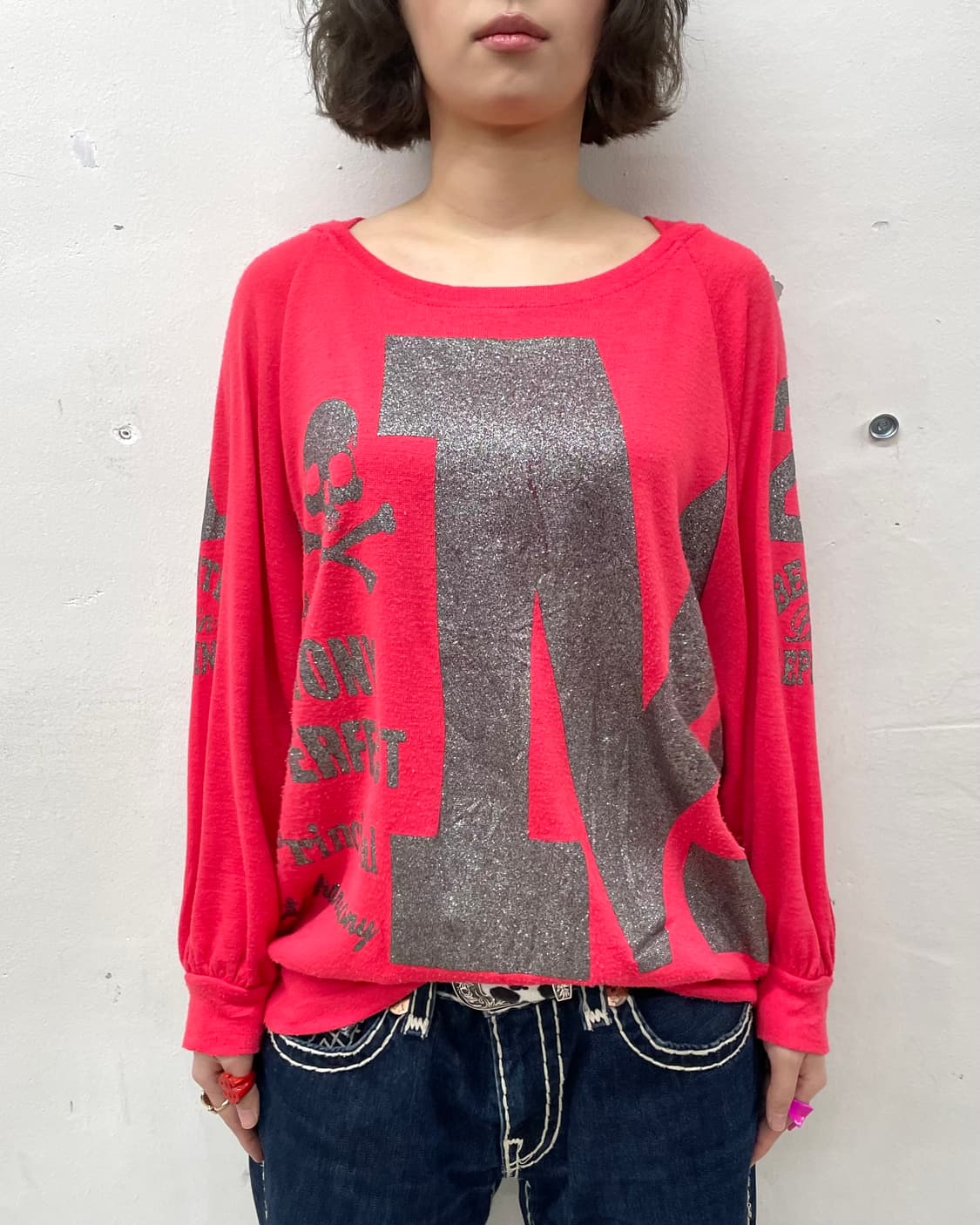 Glossy M Skeleton Pink Hoodie  상품이미지2